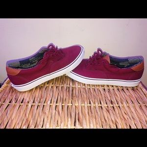 Burgundy Vans low top